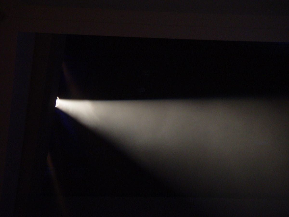 Image of a hole with light coming through
